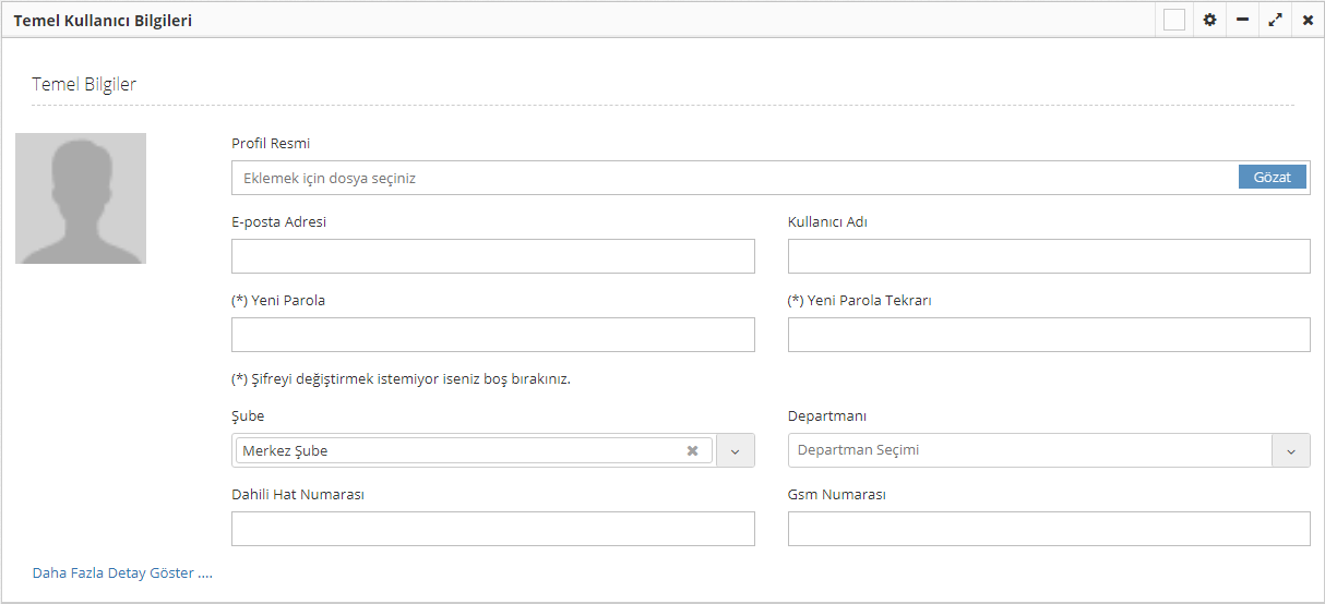 yeni kullanıcı ekleme
